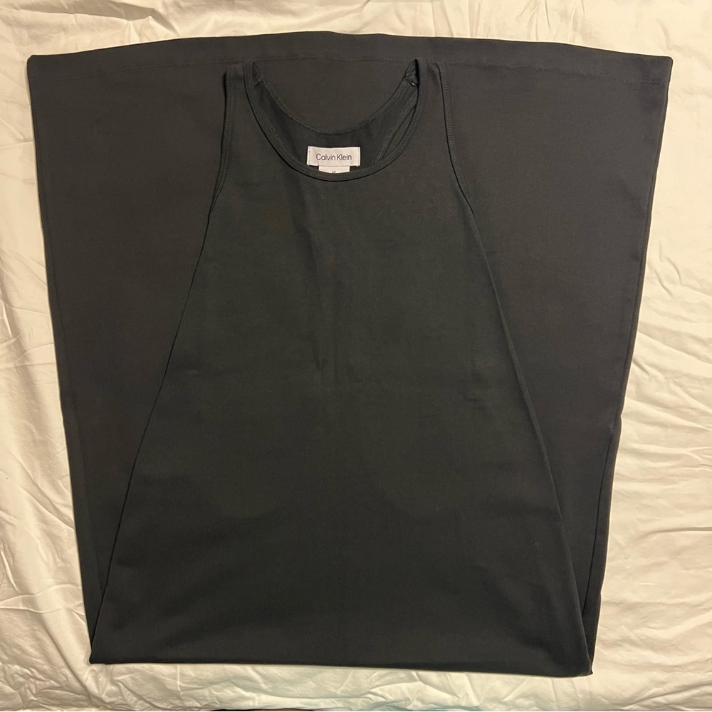 Calvin Klein Black Sleeveless Midi Dress